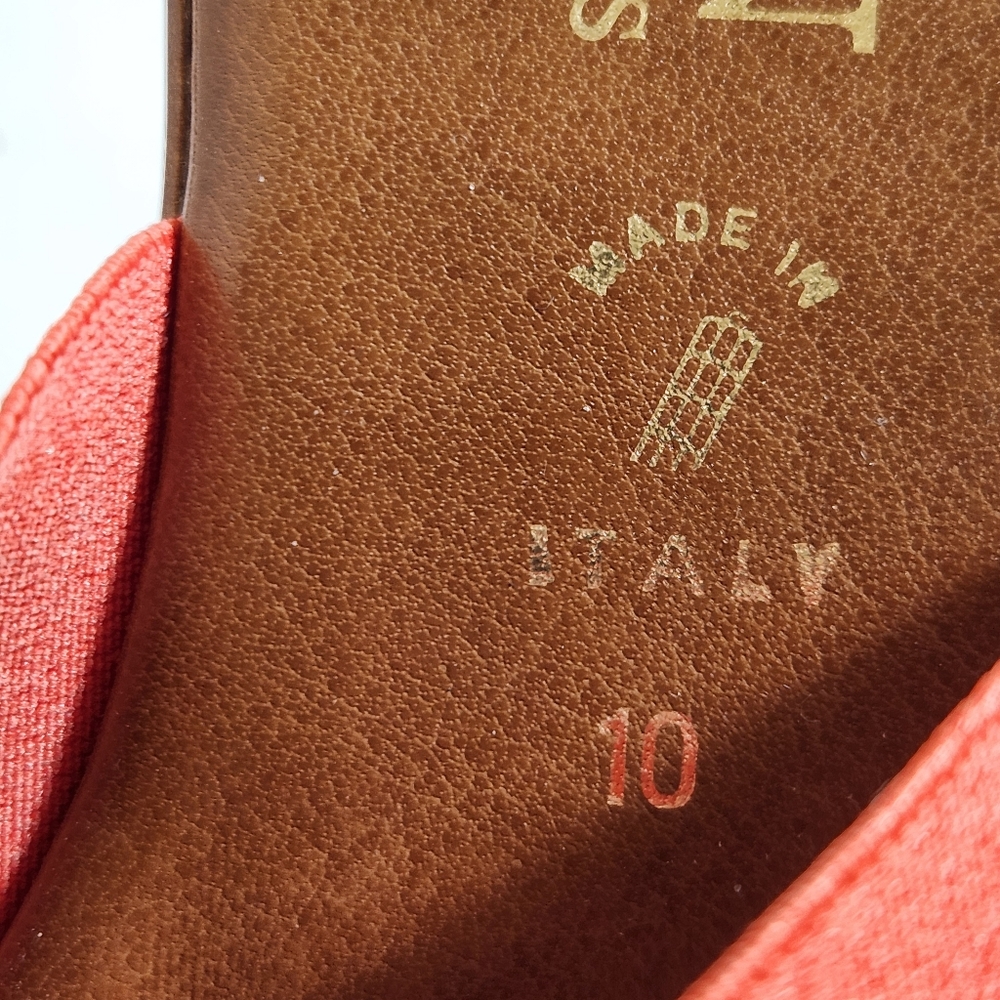 Italian Shoemakers Coral and Brown Sandals Size 10 - Picture 6 of 8